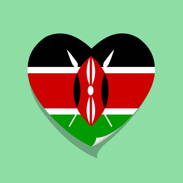 Kenya bayrağının kalbini seviyorum. 