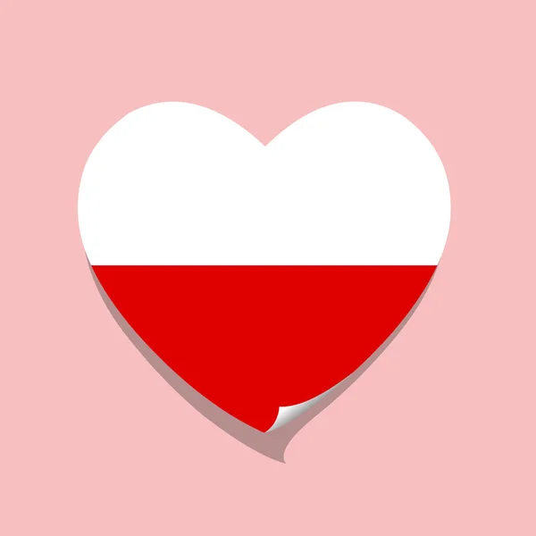 Szeretem Lengyelország Zászlóját — Stock Vector