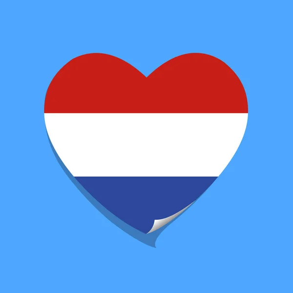 Szeretem Holland Zászlót Szív — Stock Vector