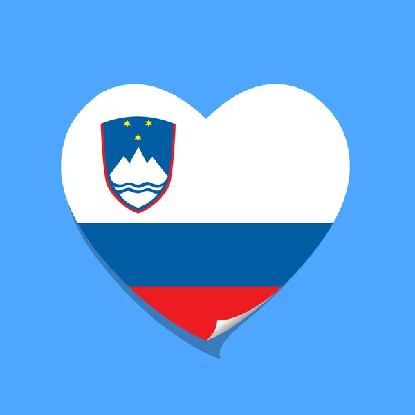 Szeretem Szlovénia Zászló Szív — Stock Vector