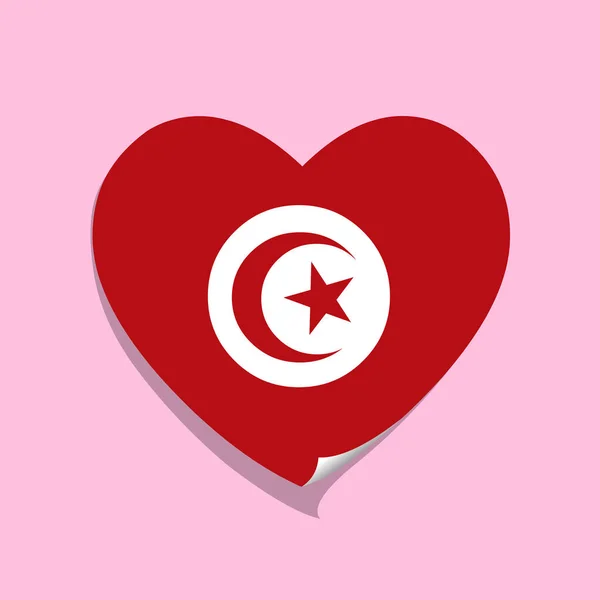 Szeretem Tunézia Szívét — Stock Vector