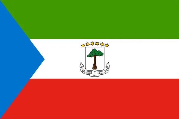 Vetor Bandeira Nacional Guiné Equatorial —  Vetores de Stock