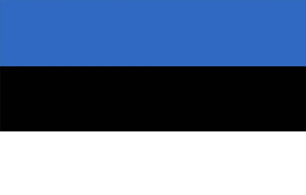 Észtország Nemzeti Lobogó Vektor — Stock Vector