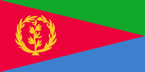 エリトリア国旗ベクトル — ストックベクタ