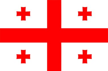 Georgia Ulusal Bayrak Vektörü 