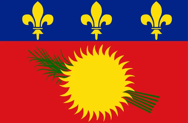Guadeloupe Ulusal Bayrak Vektörü — Stok Vektör