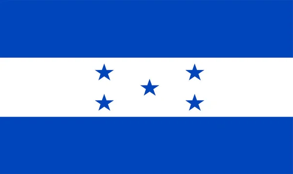 Honduras Ulusal Bayrak Vektörü — Stok Vektör
