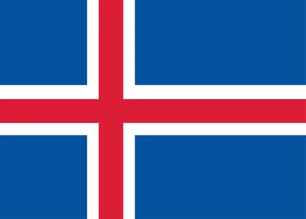 Islandia Vector Bandera Nacional — Vector de stock