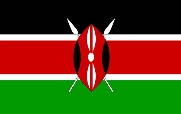 Kenya National Flag Vector — Stock Vector