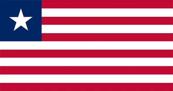 Liberia Flagga Vektor Illustration — Stock vektor