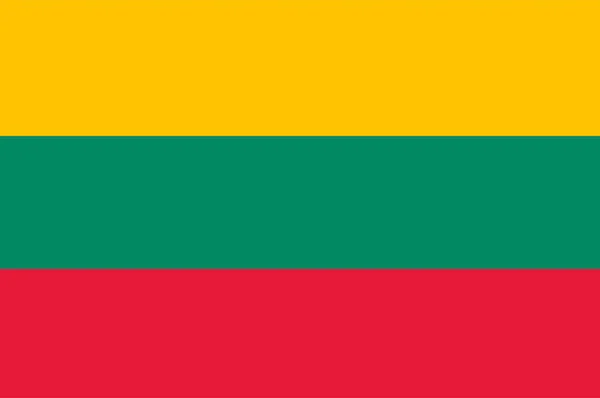 リトアニア国旗ベクトルイラスト — ストックベクタ