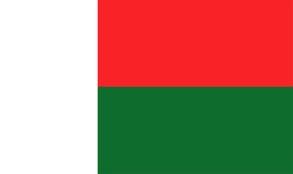 マダガスカル国旗ベクトル — ストックベクタ