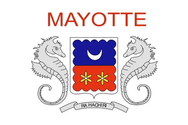 Mayotte Nationell Flaggvektor — Stock vektor