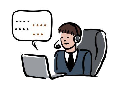 Çevrimiçi İletişim Illustration vektörü