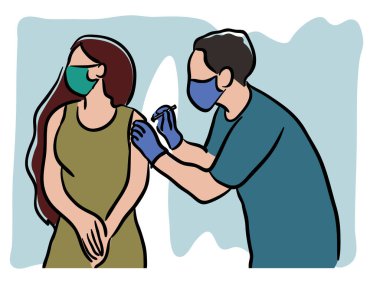 Aşı Illustration hisse senedi vektörü