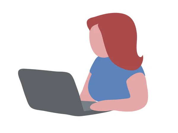 Çalışan Kadın Logo Simgesi — Stok Vektör