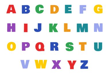 Alfabe vektörü ABCD vektör çizimi