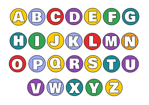 Bunte Alphabet Set Illustrationsvektor — Stockvektor