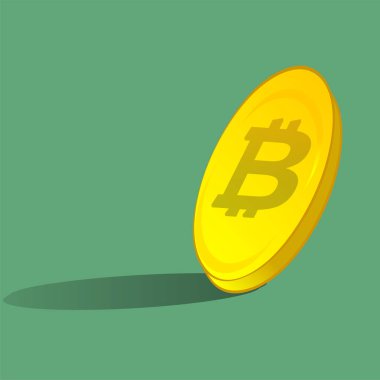 Bitcoins vektör illüstrasyonu yığını