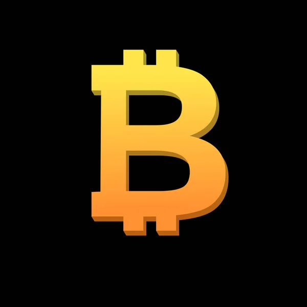Bitcoin Logosu Altın Vektör — Stok Vektör