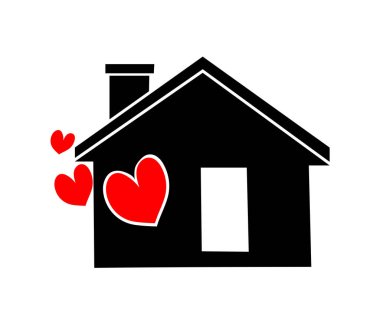 Ev ve kalp logosu