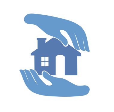 Ev bakımı sigorta logosu simgesi