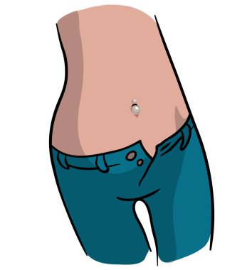 Güzel Göbek delici vektör çizimi