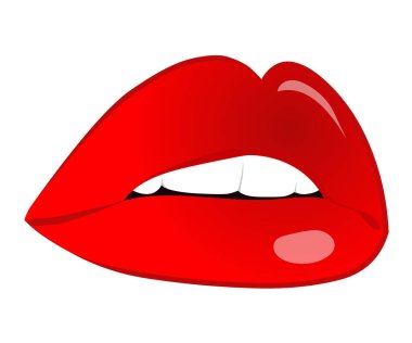 Kırmızı dudak vektör çizimi