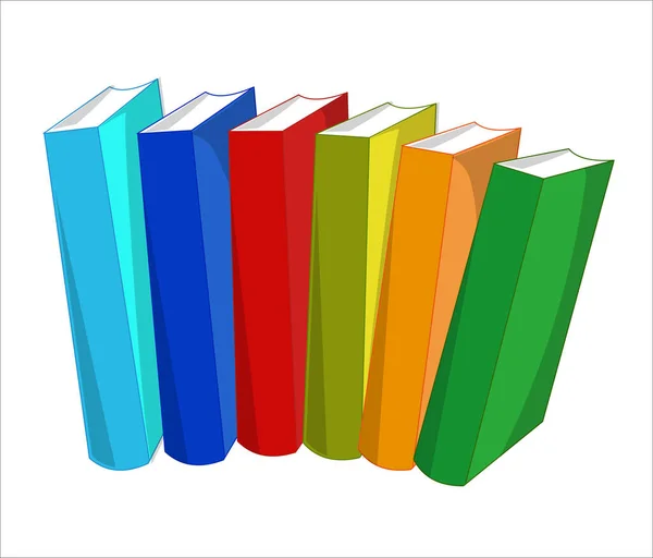 Pila Libros Colores — Vector de stock