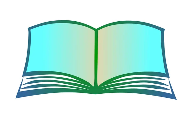 Abrir Libro Ilustración Logo Icono Vector — Vector de stock