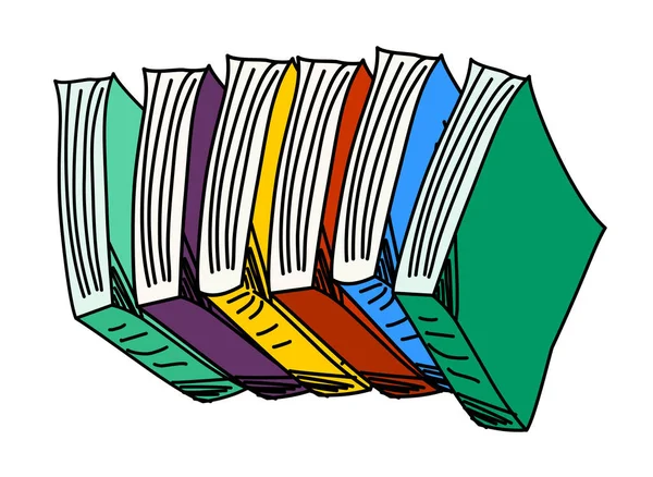 Stapel Von Büchern Illustration — Stockvektor