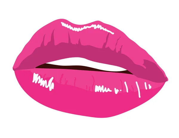 Caliente Sexy Labios Vector — Vector de stock