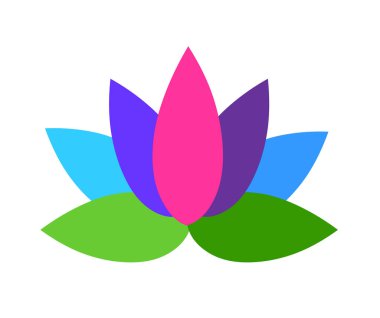 Lotus çiçeği logo simgesi