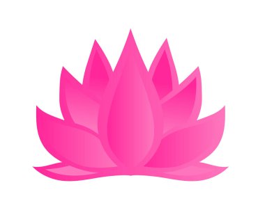 Lotus çiçeği logosu izole edilmiş. 