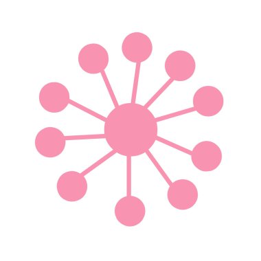 Pembe çiçek logo vektörü 