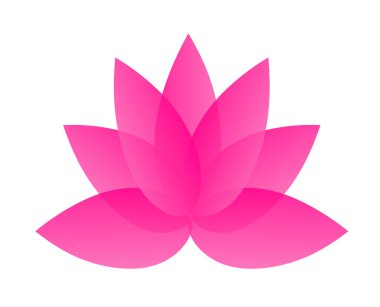 Pembe çiçek logosu simgesi