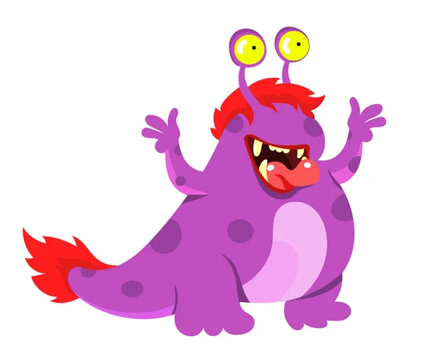 Happy Cartoon Monster Vector Illustration — Stock Vector