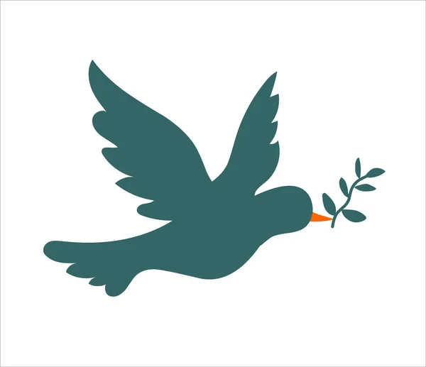Peace Dove Flying Vector Illustration — Stock Vector