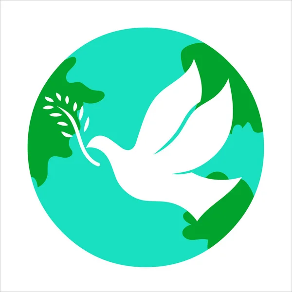 Peace Dove Flying Vector Illustration — Stock Vector