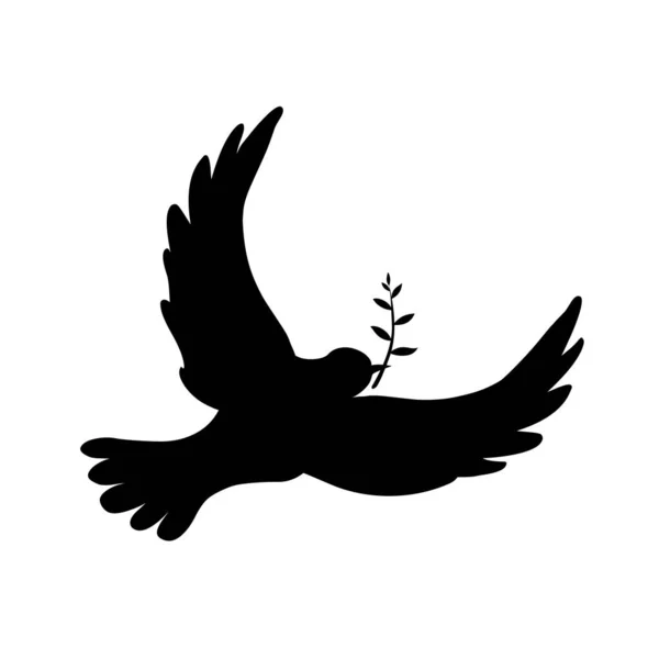 Διάνυσμα Σιλουέτας Περιστεριού Ειρήνης — Διανυσματικό Αρχείο