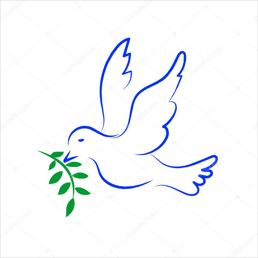 Peace dove flying  vector illustration