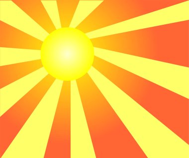 Güneş vektörü resimleme arkaplanı