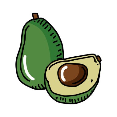 Mango izole vektör illüstrasyonu