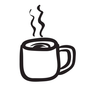 Sıcak kahve logo vektörü 