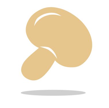 Mantar simgesi logo vektör çizimi izole edildi