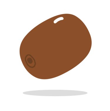 Kiwi meyve simgesi logo vektör illüstrasyonu beyaz arkaplanda izole edildi