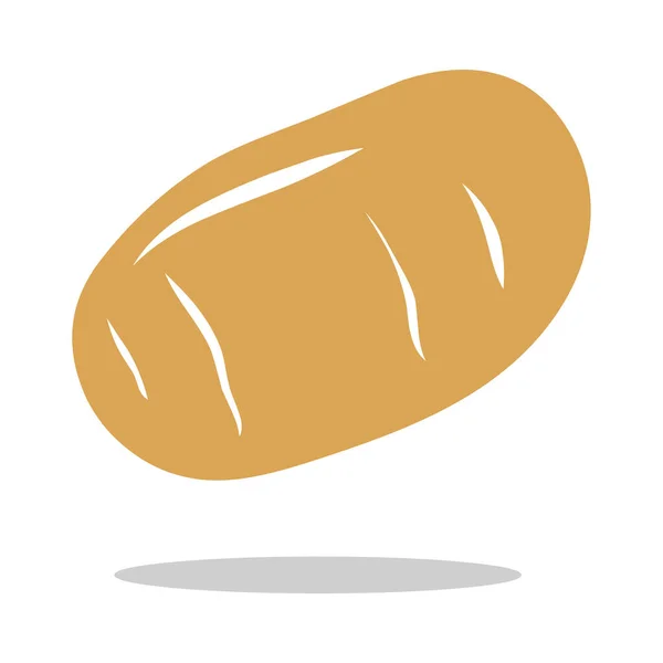 Lange Kartoffel Symbol Logo Vektor Illustration Isoliert — Stockvektor