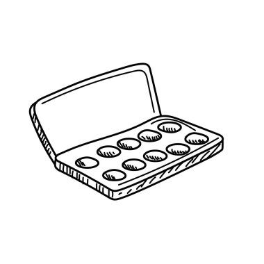 Su rengi kutusu vektör doğrusal çizimi