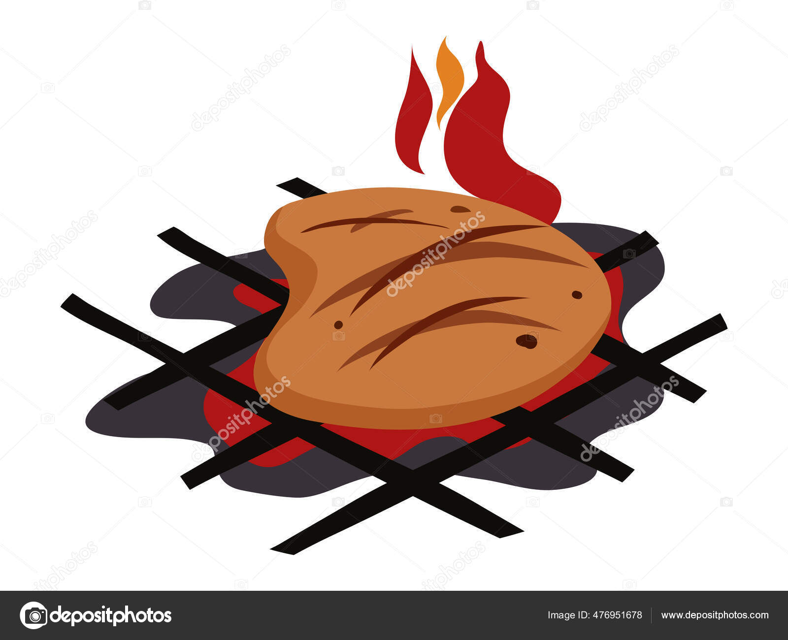 Meat Bbq Clip Art Stock Vector by ©CarrotStudios 476951678, image size:1600x1300