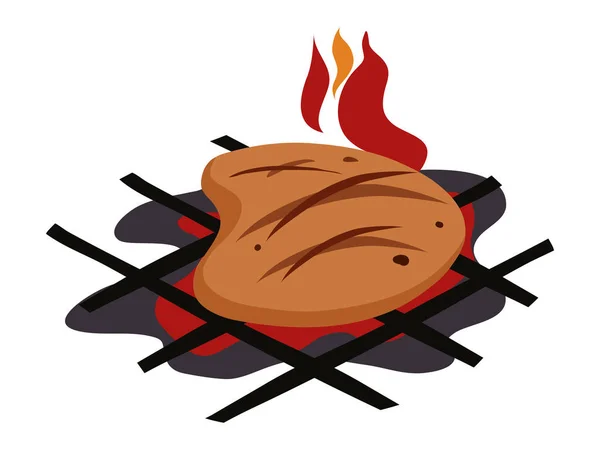 Carne Barbacoa Clip Arte — Vector de stock